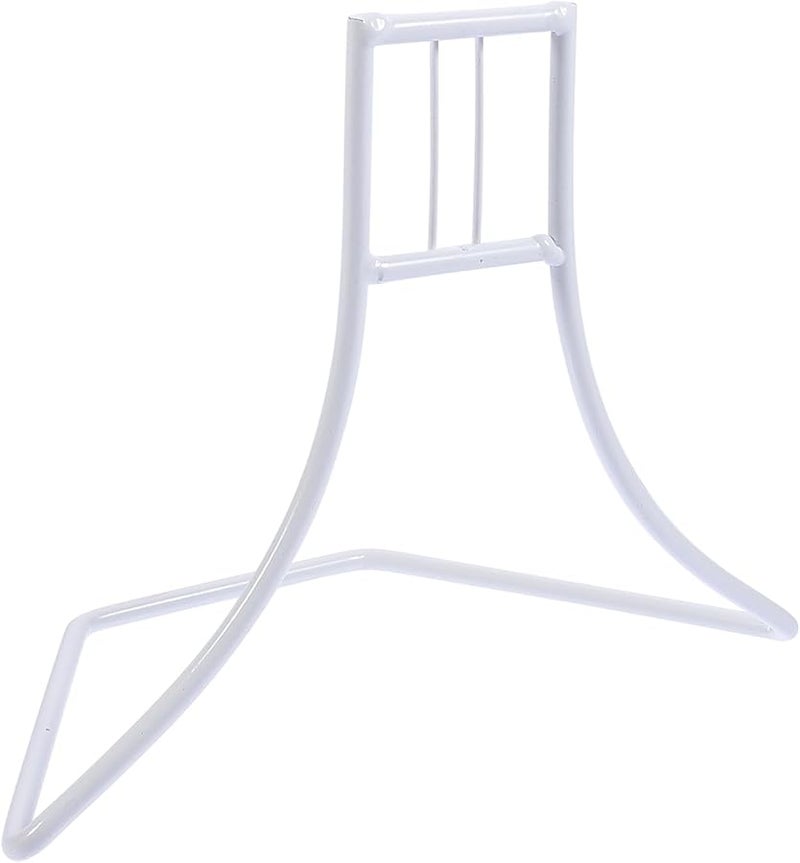 White Iron Hamster Running Wheel Bracket Cage Support for Small Animals Gerbils - Image 1